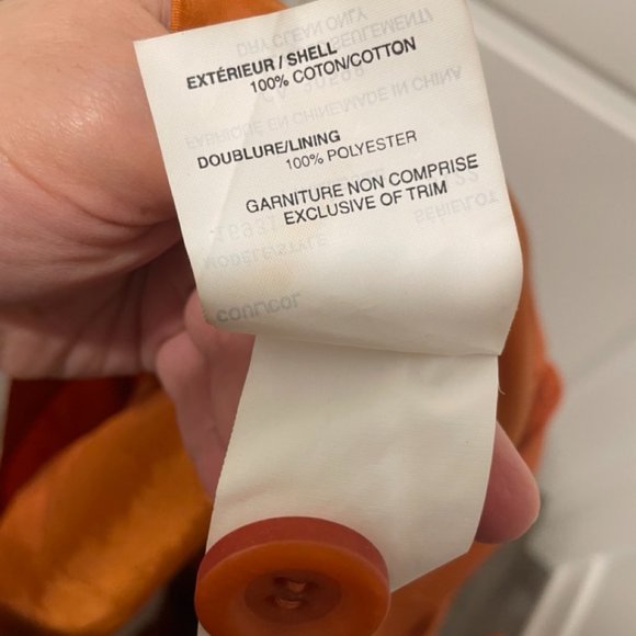 Orange trench coat - 100% cotton (interior) - Picture 4 of 4